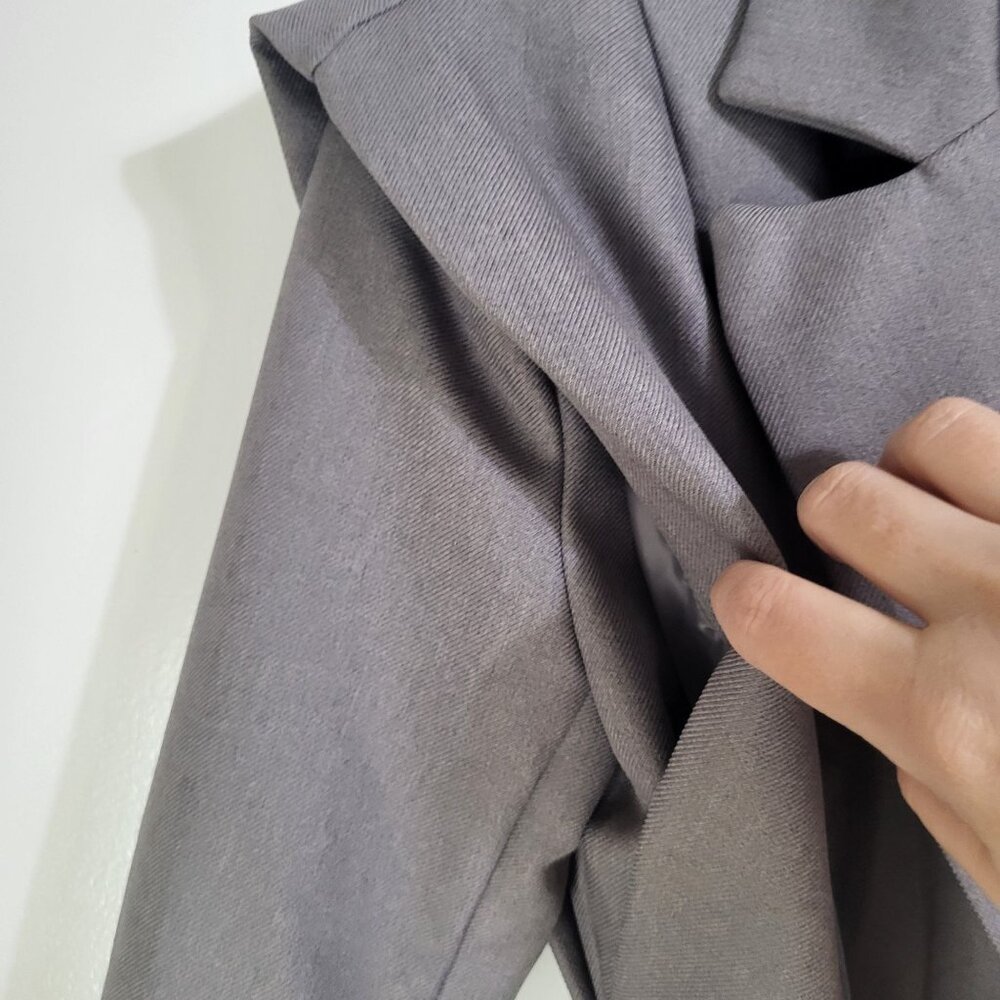 SHEIN Women's SZ 2 Belted Blazer Dress Gray - Picture 7 of 12